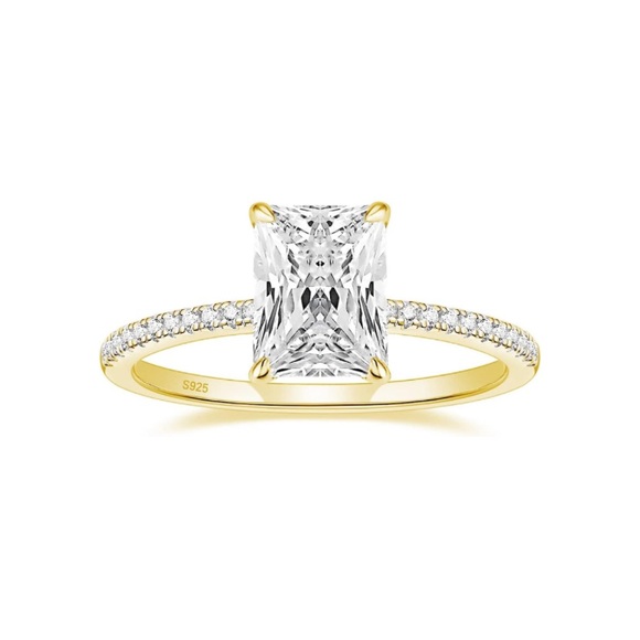 3 Carat Radiant Cut Hidden Halo Diamond Ring - Picture 7 of 8